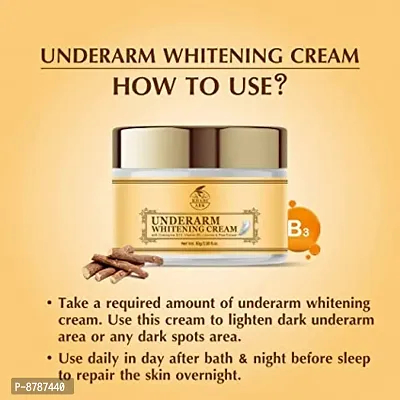 Khadi Ark Dark Underarm Skin Whitening Cream with Niacinamide, Licorice, Rice  Coenzyme Q10 to Lighten Bikni Area |Dark Bum | Dark Neck | Dark Elbow | Dark Knees - 50 GM-thumb3