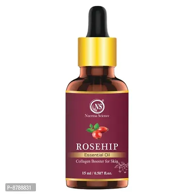 Nuerma Science Rosehip Essential Oil (Helps in Boost Collagen  Improve Skin Glow,  (15 ml)