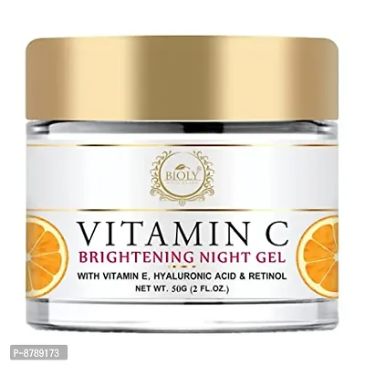 Bioly White Charm Vitamin C Night Gel For Women, For Skin Admiration with Hyaluronic Acid, Vitamin E  Retinol Actives - 50 GM