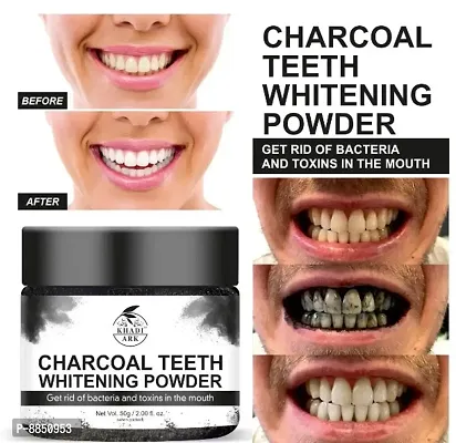 Khadi Ark Ayurvedic Charcoal Teeth Whitening Powder 50 gm Pack of 1Teeth Whitening