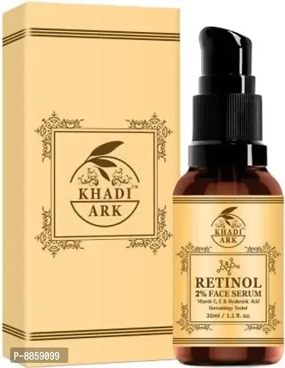 Khadi Ark Retinol Face Serum Enriched with Vitamin C, E  Hyalur Pack of 1