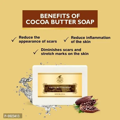 Khadi Ark Natural Herbal Cocoa Butter Soap 100% Organic Handmade Bath Soap  (125 g)-thumb2