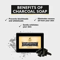 Khadi Ark Activated Charcoal Soap, Removes Blackheads ,Dead Skin Cells Handmade No Sulfate Chemical Paraffin 100 % Natural  Safe 125 Gm-thumb1