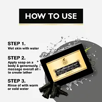 Khadi Ark Activated Charcoal Soap, Removes Blackheads ,Dead Skin Cells Handmade No Sulfate Chemical Paraffin 100 % Natural  Safe 125 Gm-thumb2