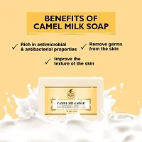 Khadi Ark Camel Milk Soap Anti Aging ,Smooth Fine Lines, Vitamin C Brightens Skin  (125 g)-thumb1