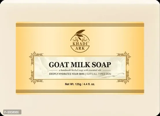 Khadi Ark Goat Milk Soap, Handmade Formula No Sulfate Chemical Paraffin 100 % Natural  Safe 125 gm-thumb0