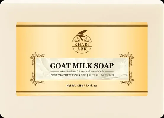 Khadi Ark Goat Milk Soap, Handmade Formula No Sulfate Chemical Paraffin 100 % Natural  Safe 125 gm
