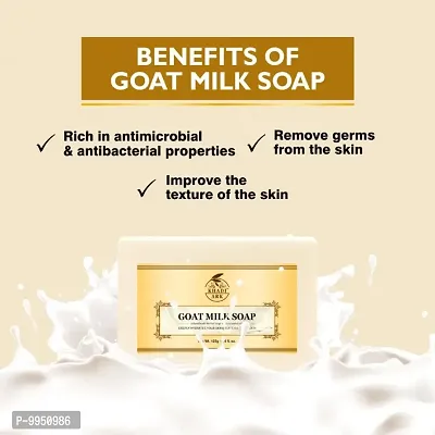 Khadi Ark Goat Milk Soap, Handmade Formula No Sulfate Chemical Paraffin 100 % Natural  Safe 125 gm-thumb2