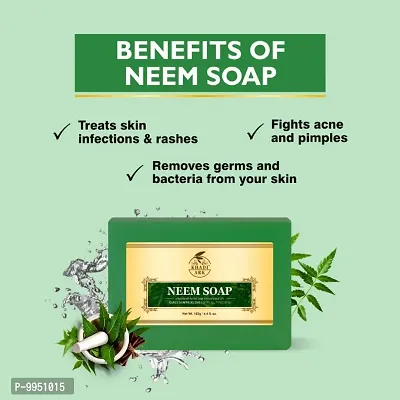 Khadi Ark Herbal Neem Bath Soap, Face and Body Soap for Soft, Clear  Acne Free Skin 125 gm-thumb2