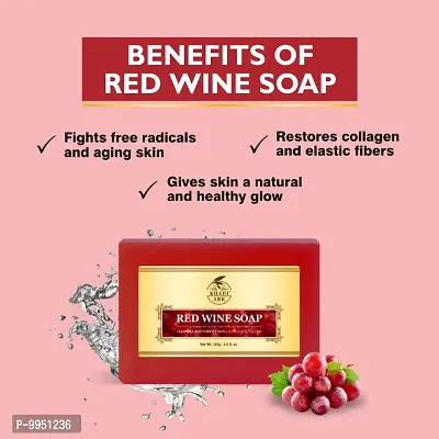 Khadi Ark Combo 100% Organic Handmade Herbal Soap with Essential Oil - Moisture-Rich Nourishment Soap, Paraben Free - Red Wine 125gm-thumb2
