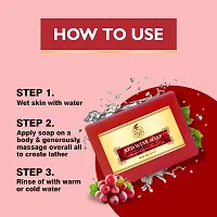 Khadi Ark Combo 100% Organic Handmade Herbal Soap with Essential Oil - Moisture-Rich Nourishment Soap, Paraben Free - Red Wine 125gm-thumb2