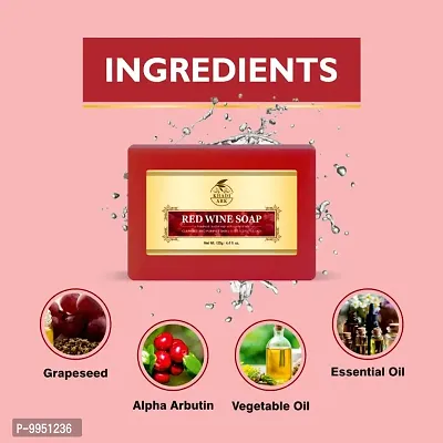 Khadi Ark Combo 100% Organic Handmade Herbal Soap with Essential Oil - Moisture-Rich Nourishment Soap, Paraben Free - Red Wine 125gm-thumb4