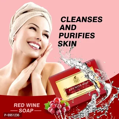 Khadi Ark Combo 100% Organic Handmade Herbal Soap with Essential Oil - Moisture-Rich Nourishment Soap, Paraben Free - Red Wine 125gm-thumb5