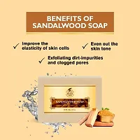 Khadi Ark Combo 100% Organic Handmade Herbal Soap with Essential Oil - Moisture-Rich Nourishment Soap, Paraben Free - Sandalwood (Pack of 2)-thumb1