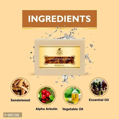 Khadi Ark Combo 100% Organic Handmade Herbal Soap with Essential Oil - Moisture-Rich Nourishment Soap, Paraben Free - Sandalwood (Pack of 2)-thumb4