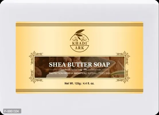 Khadi Ark Moisturizing Shea Butter Bar Soaps Softens, Sensitive Skin Face,Hands  Body  (125 g)