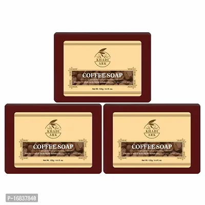 Khadi Ark Coconut Soap With Milky Way Moisturizing Bathing Soap (coconut milk)- set of 3,  (3 x 125 g)