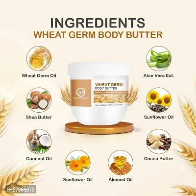 Nuerma Science Wheat germ Cold Body Butter Cream for Ultra Skin Hydration  Bouncy Soft Skin - 200 GM-thumb3