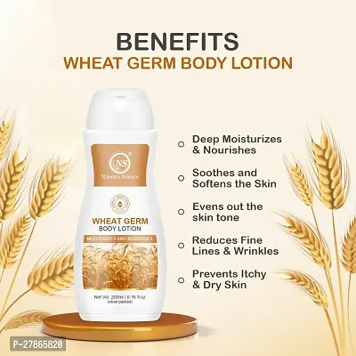 Nuerma Science Wheat Germ Body Lotion for Ultra Soft  Rich Skin enriched with Vitamin E Oil - 200 ML-thumb4