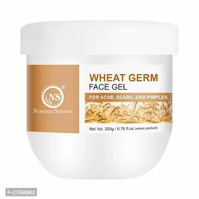Nuerma Science Wheat Germ Face Gel for Acne, Scars  Pimples  Glowing Skin Enriched W/ Witch Hazel  Pure Aloe Vera - 200 GM