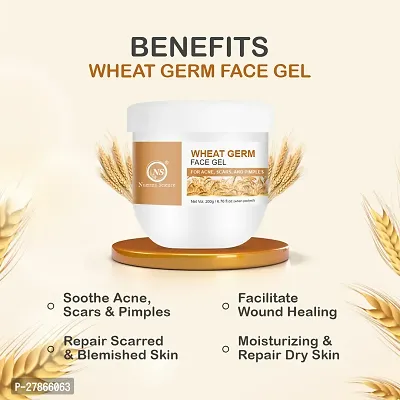 Nuerma Science Wheat Germ Face Gel for Acne, Scars  Pimples  Glowing Skin Enriched W/ Witch Hazel  Pure Aloe Vera - 200 GM-thumb4