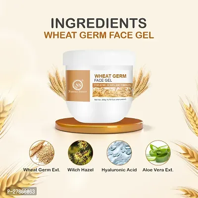 Nuerma Science Wheat Germ Face Gel for Acne, Scars  Pimples  Glowing Skin Enriched W/ Witch Hazel  Pure Aloe Vera - 200 GM-thumb5