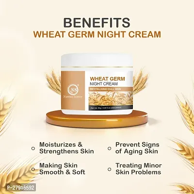 Nuerma Science Wheatgerm Night Cream Enrich with Aloe Vera, Vitamin E Oil, Argan Oil  Other  50 GM-thumb2