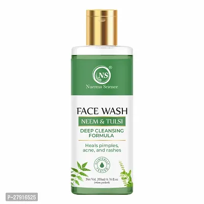 Nuerma Science Anti-Acne Neem Tulsi Face Wash | Acne Control Cleanser for Pimples, Blemishes Free Skin, Sulphate  Paraben-Free Deep Pore Cleansing Face Wash for Women  Men of All Skin Types - 200 ML-thumb0
