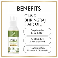 Nuerma Science Olive Bhringraj Hair Shampoo (350 ml)+ Hair Oil (100 ml) Combo Kit-thumb3