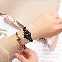 New Arrival attractive Designer blackDial Stainless Steel Chain Belt Watch For Girls  Women  Analog Watch - For Women-thumb1