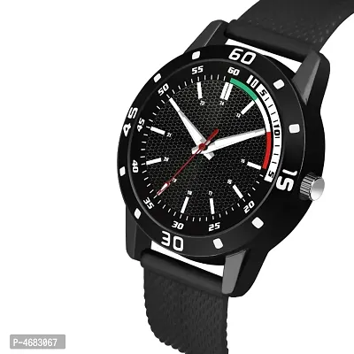 New Exclusive collection  Fashionable Stylish Look  Black Leather Strap Round Dail Men Watch Watch - For Men Analog Watch - For Men-thumb2