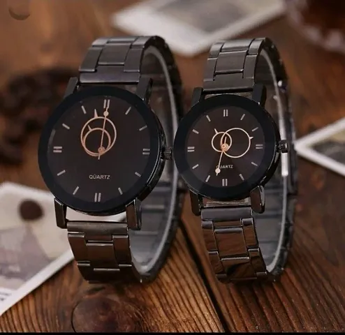 Stylish Metal Analog Watches Combo Pack Of 2