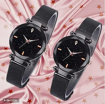 Trendy Metal Analog Watch for Girls Combo of 2