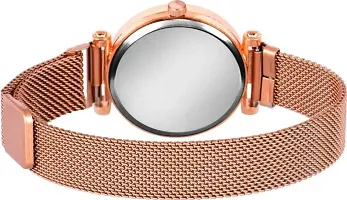 New Stylish Fancy   Rose Gold Analog Watch with  Diamond Studded Bracelet Analog Watch Combo - For Girls Analog Watches - For women Girls-thumb1