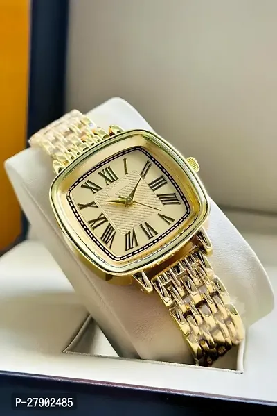 Attractive Fashion New Luxury Stylish Square Gold Women steel belt Analog Ladies Wrist Watches Quartz Wrist Watch For girls-thumb3