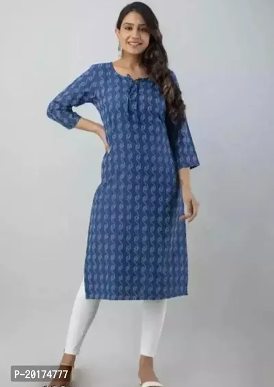 Styles A-Line  Printed Cotton Kurta For Women