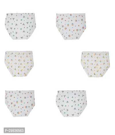 Girls 100 % Cotton printed panties pack of 6-thumb3