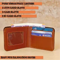 Genuine Leather, leather wallet for men, Brown Artificial Leather Wallet, Men Top selling wallet, Wallet For mens, Men's Wallet, Simple Purse, Gents Wallet, Gents Purse for Men, Men Trendy Brown Artif-thumb2
