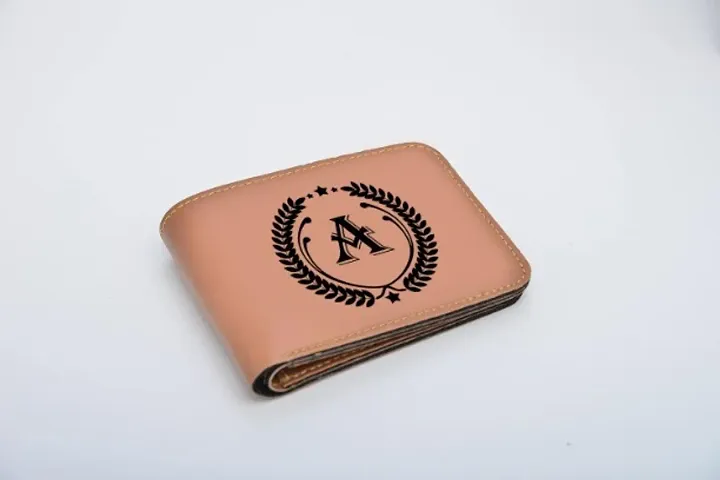 Stylish Faux Leather Printed Two Fold Wallet