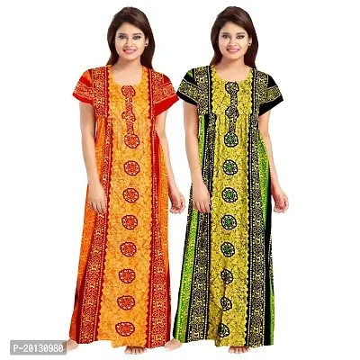 Beautiful Cotton Printed Nighty For Women Pack of 2