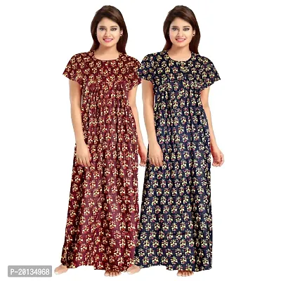 Beautiful Cotton Printed Nighty For Women Pack of 2