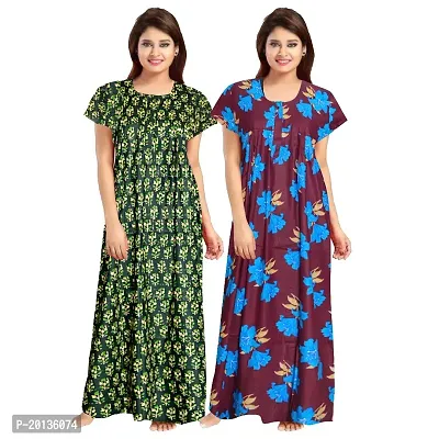 Beautiful Cotton Printed Nighty For Women Pack of 2