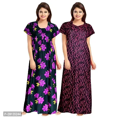 Beautiful Cotton Printed Nighty For Women Pack of 2-thumb0