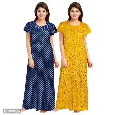 Beautiful Cotton Printed Nighty For Women Pack of 2