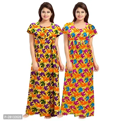 Beautiful Cotton Printed Nighty For Women Pack of 2