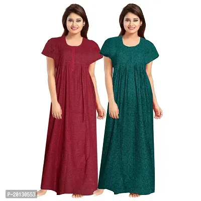 Beautiful Cotton Printed Nighty For Women Pack of 2