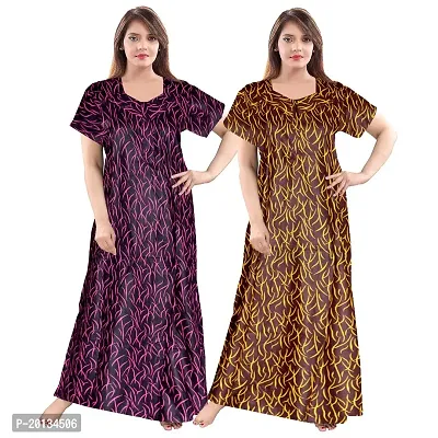 Beautiful Cotton Printed Nighty For Women Pack of 2