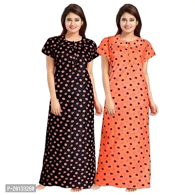 Beautiful Cotton Printed Nighty For Women Pack of 2