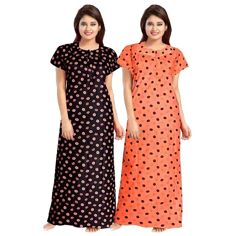 PVR Casual Wear Pure Cotton Maxi Nighty for Women