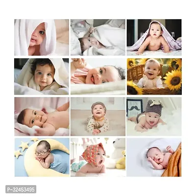 Cute baby Poster (Pack of 12)| Poster for Pregnant Women | HD Baby Wall Poster 12 x 18 Inch